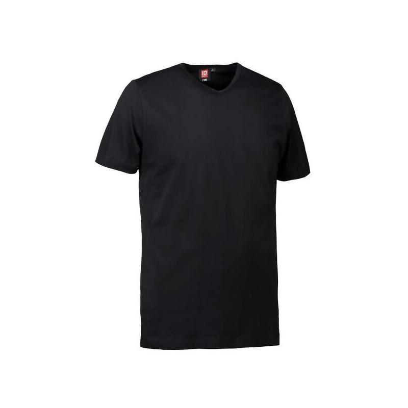 Heute im Angebot: T-TIME ® Herren T-Shirt 0514 von ID / Farbe: schwarz / V-Ausschnitt / 100% BAUMWOLLE in der Region Roßlau