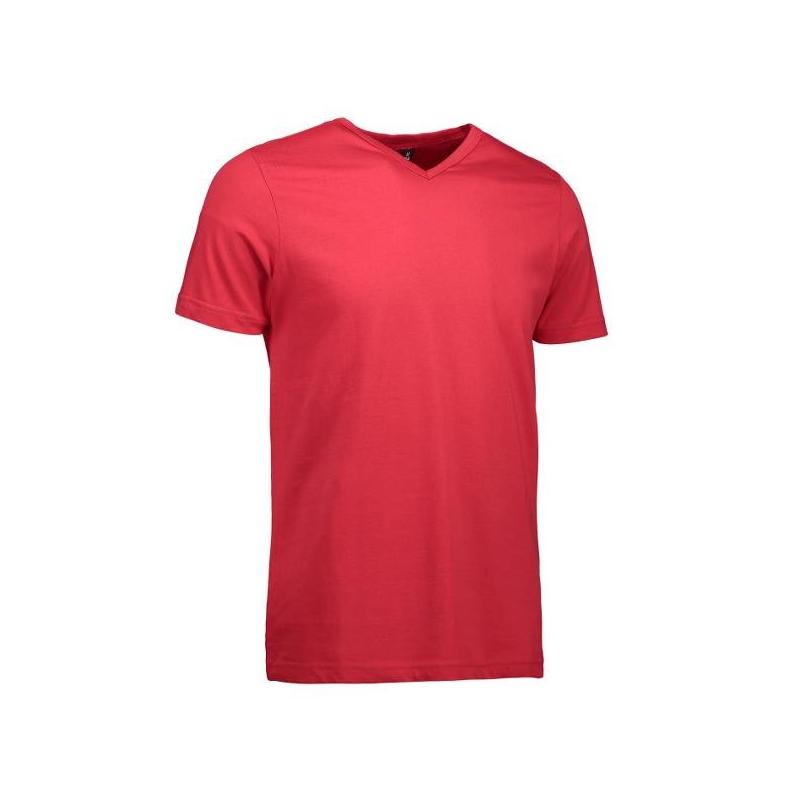 Heute im Angebot: T-TIME ® Herren T-Shirt 0514 von ID / Farbe: rot / V-Ausschnitt / 100% BAUMWOLLE in der Region Groß Kreutz