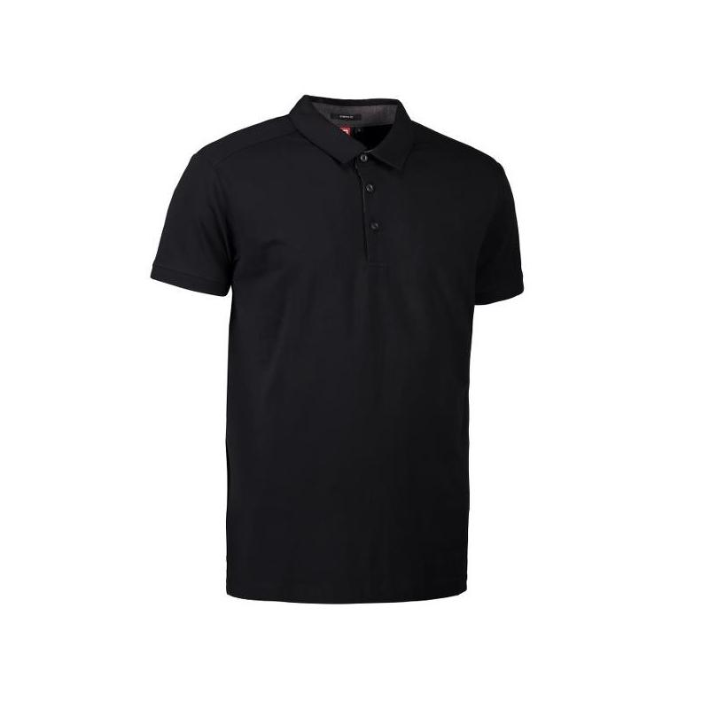 Heute im Angebot: Business Herren Poloshirt | Stretch 534 von ID / Farbe: schwarz / 95% BAUMWOLLE 5% ELASTANE in der Region Luckenwalde