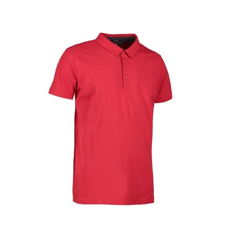 Heute im Angebot: Business Herren Poloshirt | Stretch 534 von ID / Farbe: rot / 95% BAUMWOLLE 5% ELASTANE in der Region Baruth