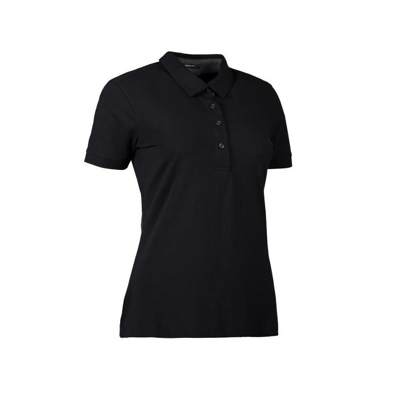 Heute im Angebot: Business Damen Poloshirt | Stretch 535 von ID / Farbe: schwarz / 95% BAUMWOLLE 5% ELASTANE in der Region Ludwigshafen 