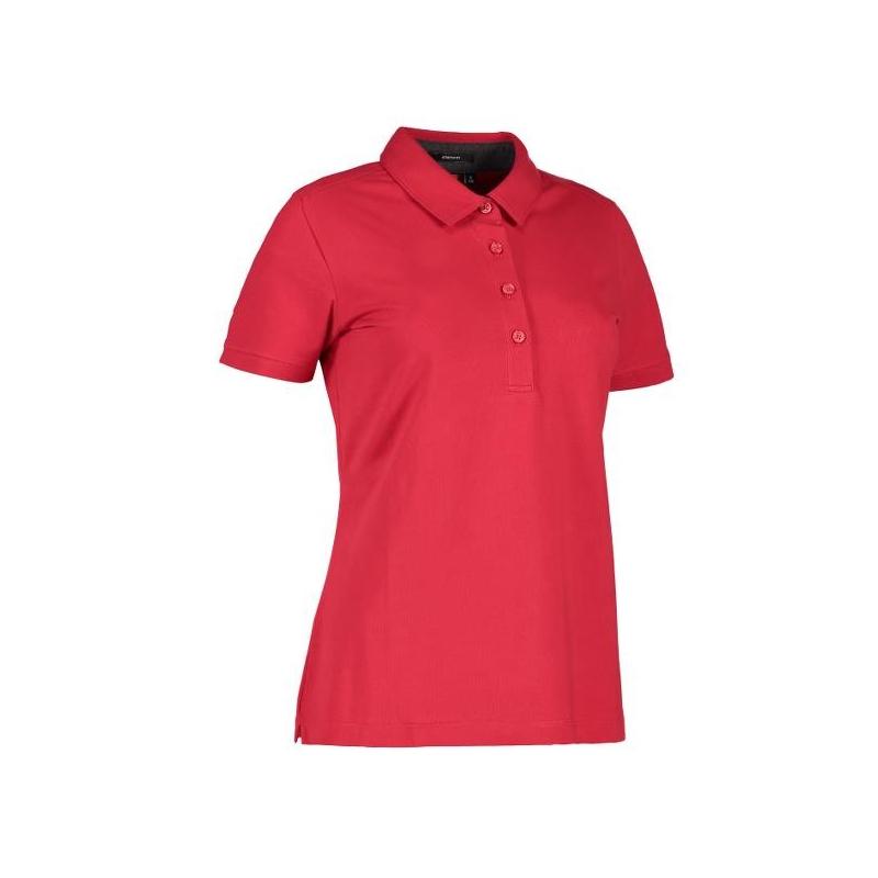 Heute im Angebot: Business Damen Poloshirt | Stretch 535 von ID / Farbe: rot / 95% BAUMWOLLE 5% ELASTANE in der Region Rosenheim