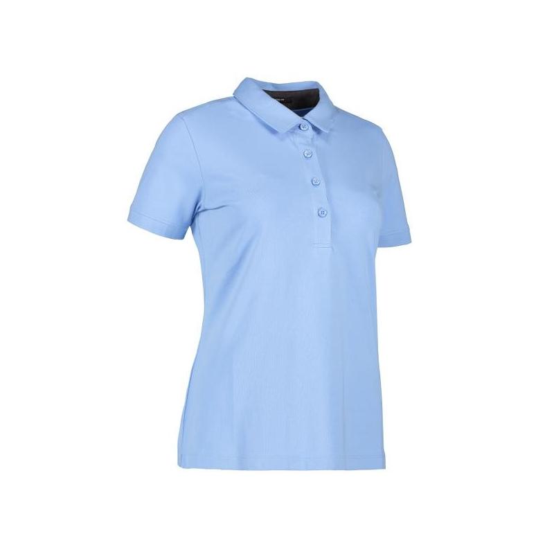 Heute im Angebot: Business Damen Poloshirt | Stretch 535 von ID / Farbe: hellblau / 95% BAUMWOLLE 5% ELASTANE in der Region Berlin Friedrichshain