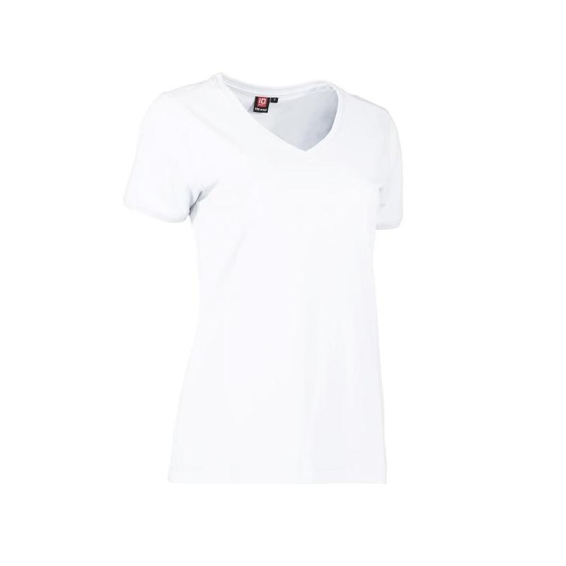 Heute im Angebot: PRO Wear CARE Damen T-Shirt 373 von ID / Farbe: weiß / 60% BAUMWOLLE 40% POLYESTER in der Region Lübbenau