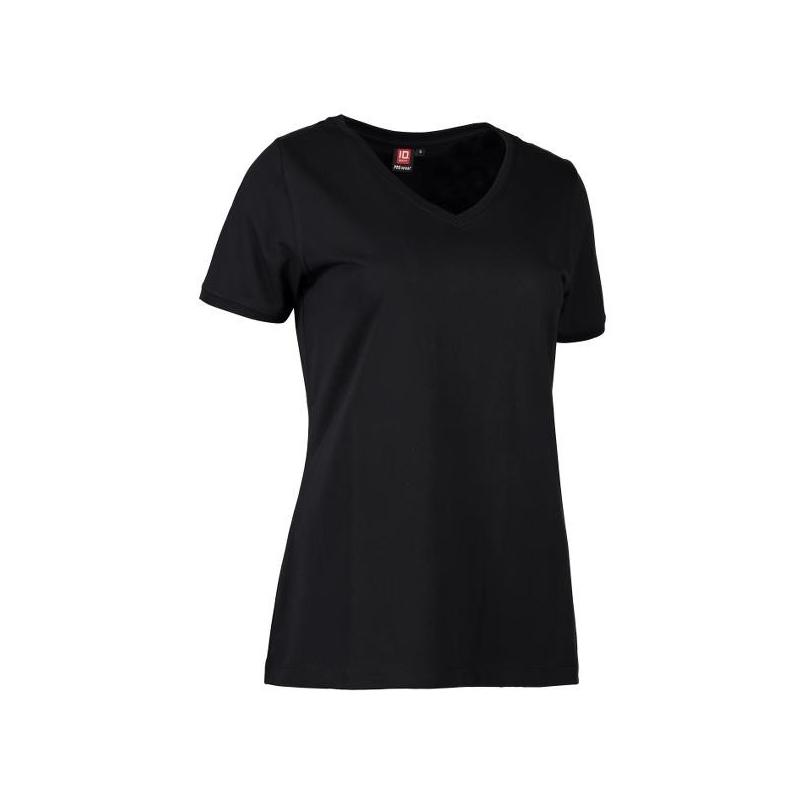 Heute im Angebot: PRO Wear CARE Damen T-Shirt 373 von ID / Farbe: schwarz / 60% BAUMWOLLE 40% POLYESTER in der Region Dahme