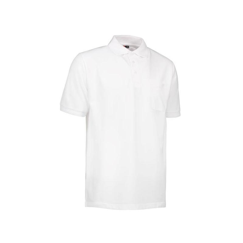 Heute im Angebot: PRO Wear Herren Poloshirt 320 von ID / Farbe: weiß / 50% BAUMWOLLE 50% POLYESTER in der Region Viersen