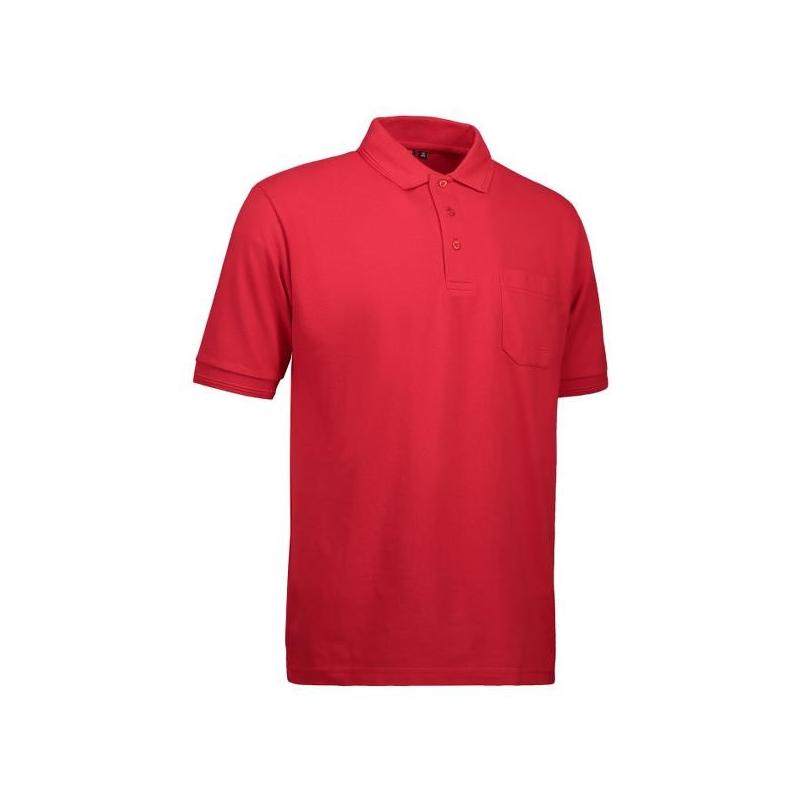 Heute im Angebot: PRO Wear Herren Poloshirt 320 von ID / Farbe: rot / 50% BAUMWOLLE 50% POLYESTER in der Region Görlitz