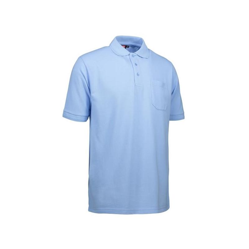 Heute im Angebot: PRO Wear Herren Poloshirt 320 von ID / Farbe: hellblau / 50% BAUMWOLLE 50% POLYESTER in der Region Berlin Waidmannslust