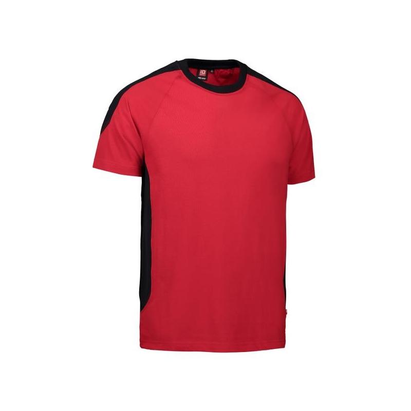Heute im Angebot: PRO Wear T-Shirt | Kontrast 302 von ID / Farbe: rot / 60% BAUMWOLLE 40% POLYESTER in der Region Heidelberg