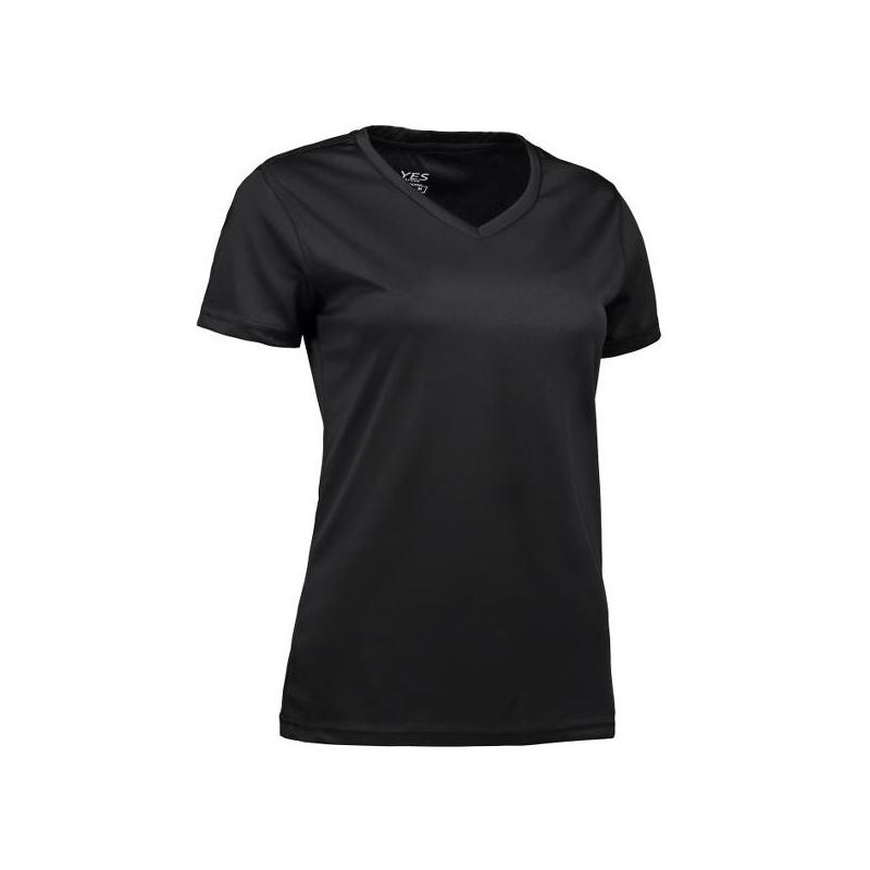 Heute im Angebot: YES Active Damen T-Shirt 2032 von ID / Farbe: schwarz / 100% POLYESTER in der Region Plauen