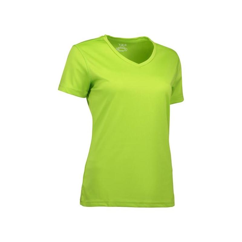 Heute im Angebot: YES Active Damen T-Shirt 2032 von ID / Farbe: lime / 100% POLYESTER in der Region Bad Sarrow