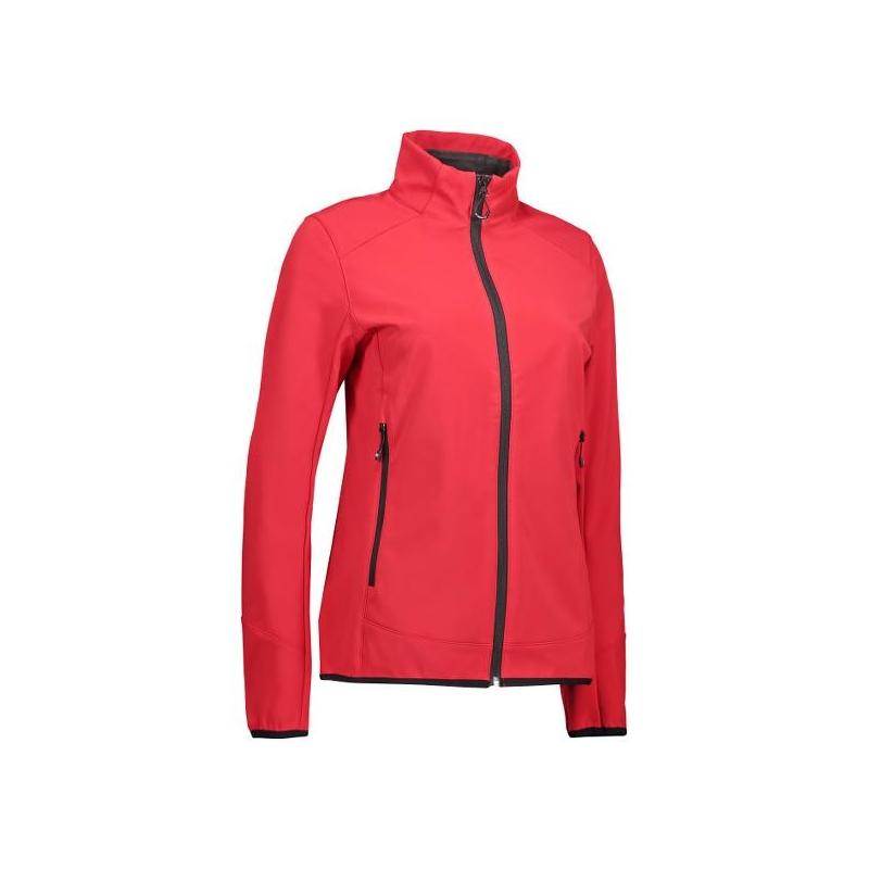 Heute im Angebot: Funktionelle Soft Shell Damenjacke 856 von ID / Farbe: rot / 100% POLYESTER in der Region Viersen