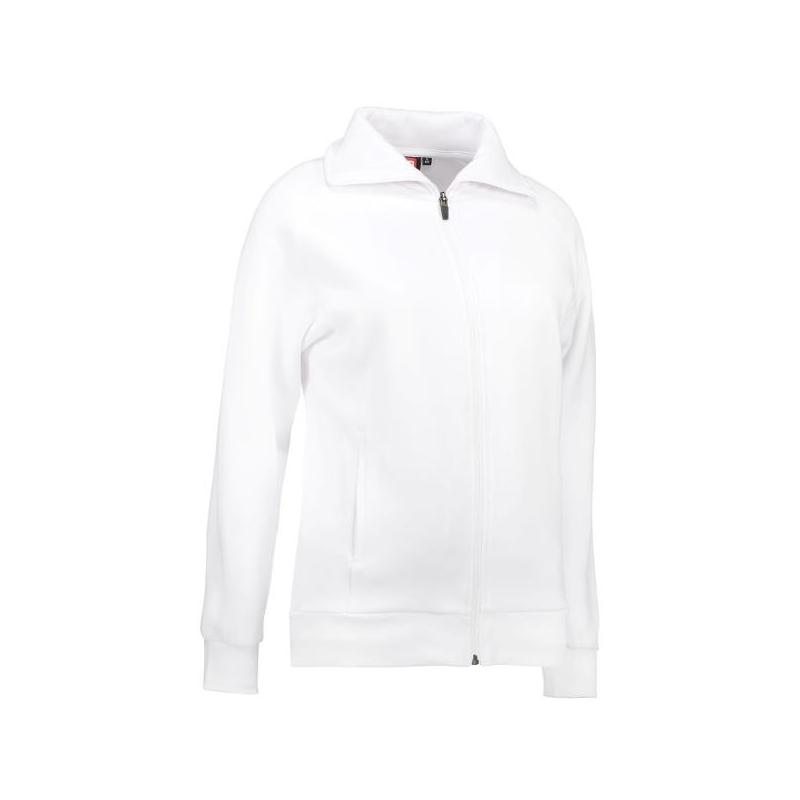 Heute im Angebot: Damen Sweatshirtjacke 624 von ID / Farbe: weiß / 60% BAUMWOLLE 40% POLYESTER in der Region Hoppegarten
