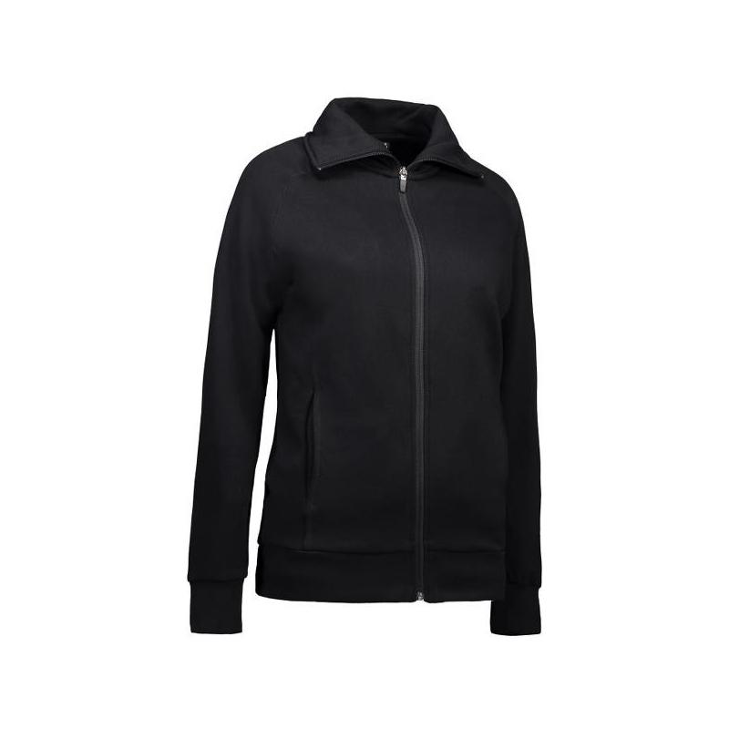 Heute im Angebot: Damen Sweatshirtjacke 624 von ID / Farbe: schwarz / 60% BAUMWOLLE 40% POLYESTER in der Region Leverkusen