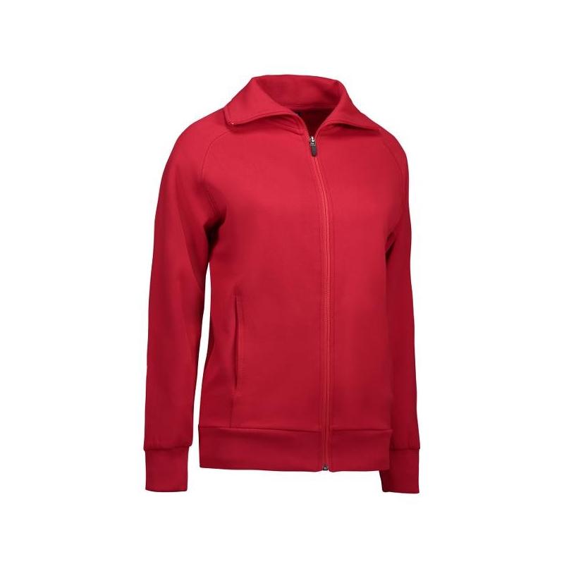 Heute im Angebot: Damen Sweatshirtjacke 624 von ID / Farbe: rot / 60% BAUMWOLLE 40% POLYESTER in der Region Herford