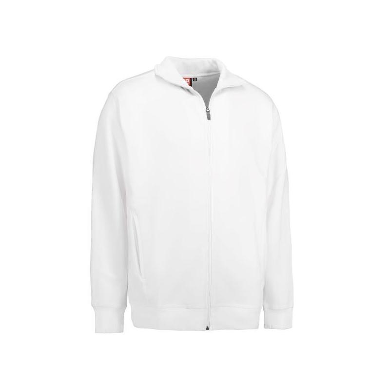 Heute im Angebot: Herren Sweatshirtjacke 622 von ID / Farbe: weiß / 60% BAUMWOLLE 40% POLYESTER in der Region Witten