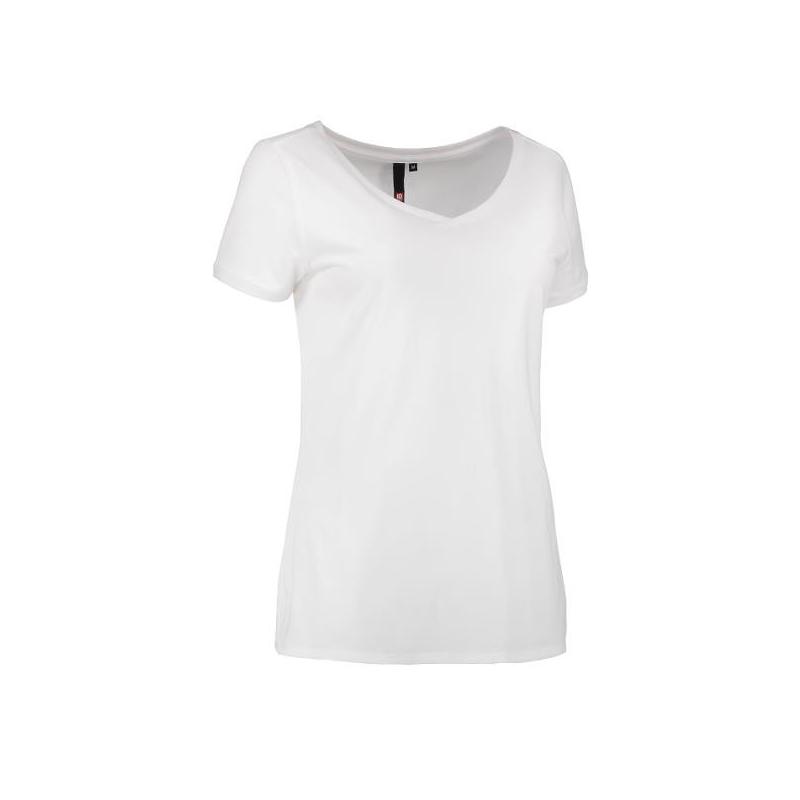Heute im Angebot: CORE V-Neck Tee Damen T-Shirt 543 von ID / Farbe: weiß / 100% BAUMWOLLE in der Region Strausberg
