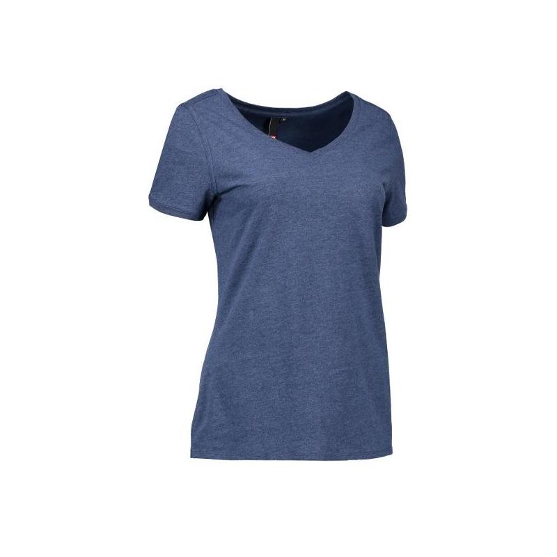 Heute im Angebot: CORE V-Neck Tee Damen T-Shirt 543 von ID / Farbe: blau / 100% BAUMWOLLE in der Region Baden-Baden