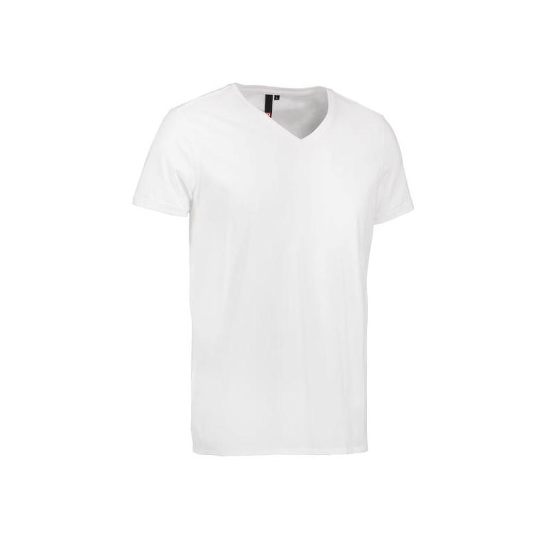 Heute im Angebot: CORE V-Neck Tee Herren T-Shirt 542 von ID / Farbe: weiß / 100% BAUMWOLLE in der Region Berlin Spandau