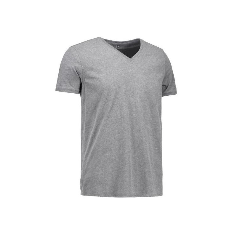 Heute im Angebot: CORE V-Neck Tee Herren T-Shirt 542 von ID / Farbe: grau / 100% BAUMWOLLE in der Region Witten