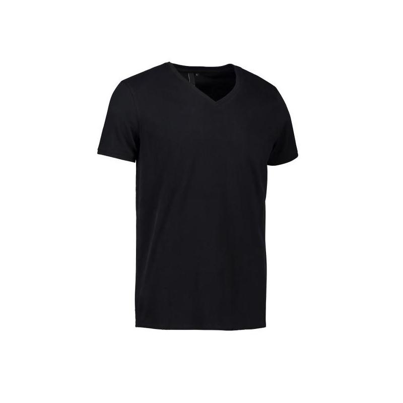 Heute im Angebot: CORE V-Neck Tee Herren T-Shirt 542 von ID / Farbe: schwarz / 100% BAUMWOLLE in der Region Duisburg