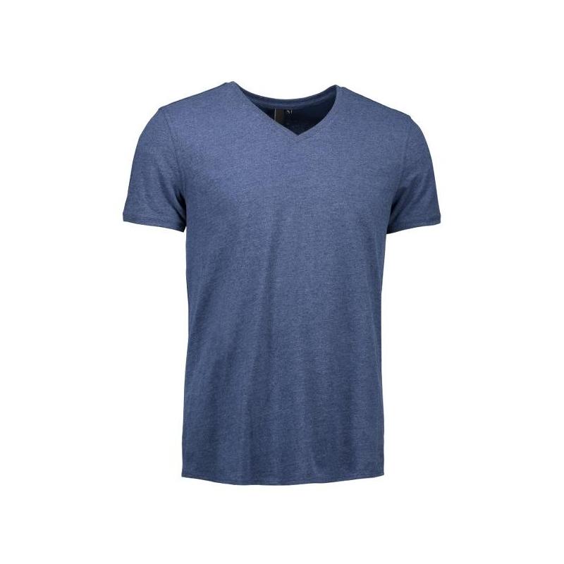Heute im Angebot: CORE V-Neck Tee Herren T-Shirt 542 von ID / Farbe: blau  / 100% BAUMWOLLE in der Region Aalen