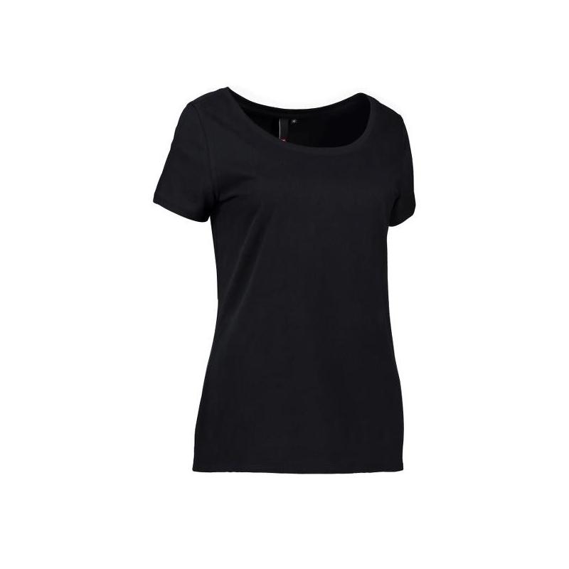 Heute im Angebot: CORE O-Neck Tee Damen T-Shirt 541 von ID / Farbe: schwarz / 100% BAUMWOLLE in der Region Magdeburg
