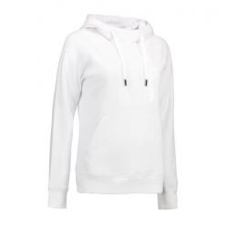 ARBEITS-HOODIE / ARBEITSPULLOVER DAMEN | CORE 637 von ID / Farbe: weiß / 60% BAUMWOLLE 40% POLYESTER - | MEIN-KASACK.de 