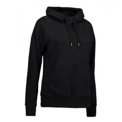 ARBEITS-HOODIE / ARBEITSPULLOVER DAMEN | CORE 637 von ID / Farbe: schwarz / 60% BAUMWOLLE 40% POLYESTER - | MEIN-KASACK.