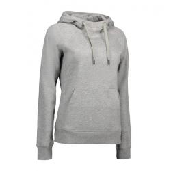 ARBEITS-HOODIE / ARBEITSPULLOVER DAMEN | CORE 637 von ID / Farbe: grau / 60% BAUMWOLLE 40% POLYESTER - | MEIN-KASACK.de 