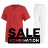 SALE - Kombination aus KASACK 769 und  SCHLUPFHOSE 780 von LEIBER / Farbe: ROT - WEIß - | MEIN-KASACK.de | kasack | kasa