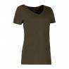 ARBEITS-T-SHIRT DAMEN | CORE V-Neck Tee 543 von ID / Farbe: oliv / 90% BAUMWOLLE 10% VISKOSE - | MEIN-KASACK.de | kasack