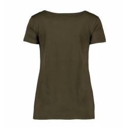 ARBEITS-T-SHIRT DAMEN | CORE V-Neck Tee 543 von ID / Farbe: oliv / 90% BAUMWOLLE 10% VISKOSE - | MEIN-KASACK.de | kasack