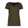 ARBEITS-T-SHIRT DAMEN | CORE V-Neck Tee 543 von ID / Farbe: oliv / 90% BAUMWOLLE 10% VISKOSE - | MEIN-KASACK.de | kasack