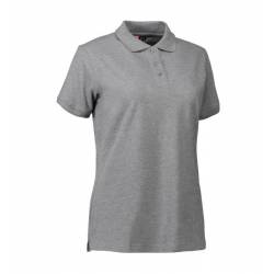 ARBEITS-POLO-SHIRT DAMEN | STRETCH 527 von ID / Farbe: grau / 95% BAUMWOLLE 5% ELASTHAN - | MEIN-KASACK.de | kasack | ka