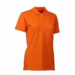 ARBEITS-POLO-SHIRT DAMEN | STRETCH 527 von ID / Farbe: orange  / 95% BAUMWOLLE 5% ELASTHAN - | MEIN-KASACK.de | kasack |