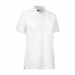 ARBEITS-POLO-SHIRT DAMEN | STRETCH 527 von ID / Farbe: weiß / 95% BAUMWOLLE 5% ELASTHAN - | MEIN-KASACK.de | kasack | ka