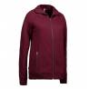 ARBEITSJACKE / FULL ZIPPER / SWEATJACKE DAMEN | 629 von ID / Farbe: bordeaux / 60% BAUMWOLLE 40% POLYESTER - | MEIN-KASA