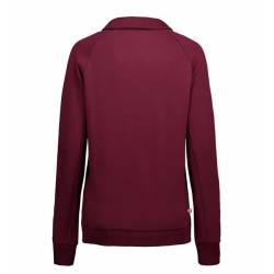 ARBEITSJACKE / FULL ZIPPER / SWEATJACKE DAMEN | 629 von ID / Farbe: bordeaux / 60% BAUMWOLLE 40% POLYESTER - | MEIN-KASA