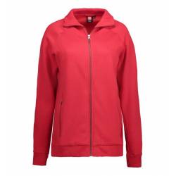 ARBEITSJACKE / FULL ZIPPER / SWEATJACKE DAMEN | 629 von ID / Farbe: rot / 60% BAUMWOLLE 40% POLYESTER - | MEIN-KASACK.de