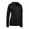 ARBEITSJACKE / FULL ZIPPER / SWEATJACKE DAMEN | 629 von ID / Farbe: schwarz / 60% BAUMWOLLE 40% POLYESTER - | MEIN-KASAC