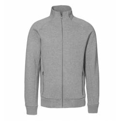 ARBEITSJACKE / FULL ZIPPER / SWEATJACKE HERREN | 628 von ID / Farbe: grau / 60% BAUMWOLLE 40% POLYESTER - | MEIN-KASACK.