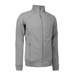 ARBEITSJACKE / FULL ZIPPER / SWEATJACKE HERREN | 628 von ID / Farbe: grau / 60% BAUMWOLLE 40% POLYESTER - | MEIN-KASACK.