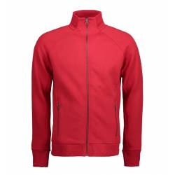 ARBEITSJACKE / FULL ZIPPER / SWEATJACKE HERREN | 628 von ID / Farbe: rot / 60% BAUMWOLLE 40% POLYESTER - | MEIN-KASACK.d