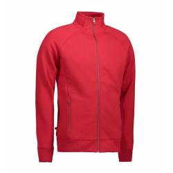 ARBEITSJACKE / FULL ZIPPER / SWEATJACKE HERREN | 628 von ID / Farbe: rot / 60% BAUMWOLLE 40% POLYESTER - | MEIN-KASACK.d