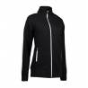 ARBEITSJACKE / FULL ZIPPER / SWEATJACKE DAMEN | Kontrast 627 von ID / Farbe: schwarz / 75% BAUMWOLLE 15% POLYESTER 10% V