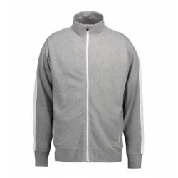 ARBEITSJACKE / FULL ZIPPER / SWEATJACKE HERREN| Kontrast 626 von ID / Farbe: grau / 75% BAUMWOLLE 15% POLYESTER 10% VISK