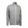 ARBEITSJACKE / FULL ZIPPER / SWEATJACKE HERREN| Kontrast 626 von ID / Farbe: grau / 75% BAUMWOLLE 15% POLYESTER 10% VISK