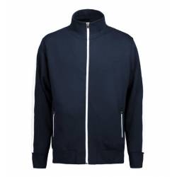 ARBEITSJACKE / FULL ZIPPER / SWEATJACKE HERREN| Kontrast 626 von ID / Farbe: navy / 75% BAUMWOLLE 15% POLYESTER 10% VISK