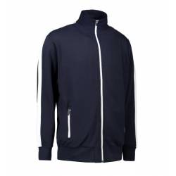 ARBEITSJACKE / FULL ZIPPER / SWEATJACKE HERREN| Kontrast 626 von ID / Farbe: navy / 75% BAUMWOLLE 15% POLYESTER 10% VISK